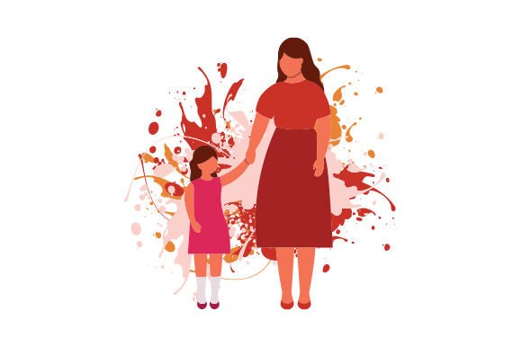 Download Mother Holding Child's Hand Watercolor - Mother holding child Collection