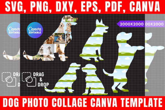 Download Dog Photo Collage Canva Template - Premium Resources