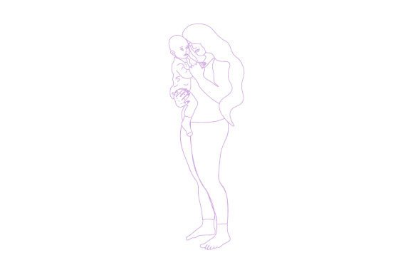 Download Mother Holding Child's Hand Lineart - Mother holding child Collection