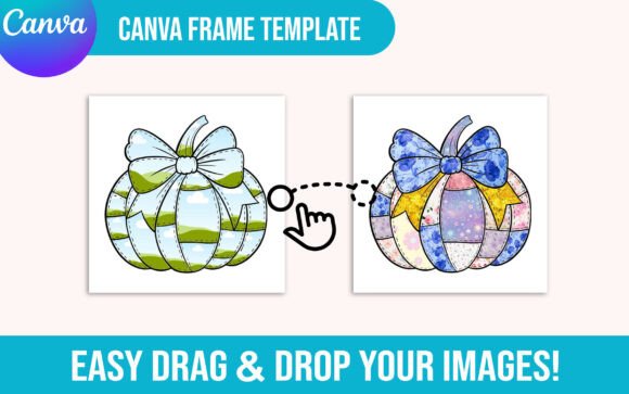 Download Patchwork Pumpkin Canva Frame Template - Premium Resources
