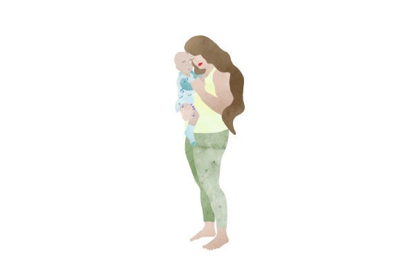 Download Mother Holding Child's Hand Watercolor - Mother holding child Collection