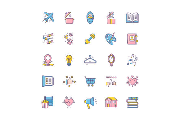 Download Healthy Lifestyle RGB Color Icons Set - Premium Resources